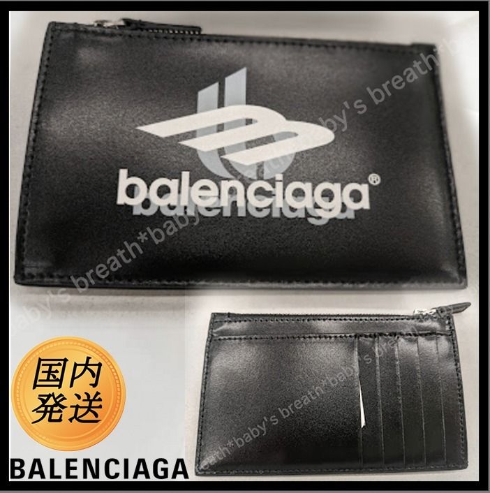 国内発送☆BALENCIAGA】CASH ラージ コイン＆カードホルダー