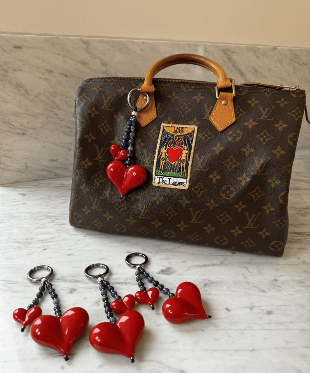String Ting ハートパール Mood Burn バックチャーム 関税送料込 STRING TING】アヒルちゃん＆ハートビーズ☆バックチャーム 財布