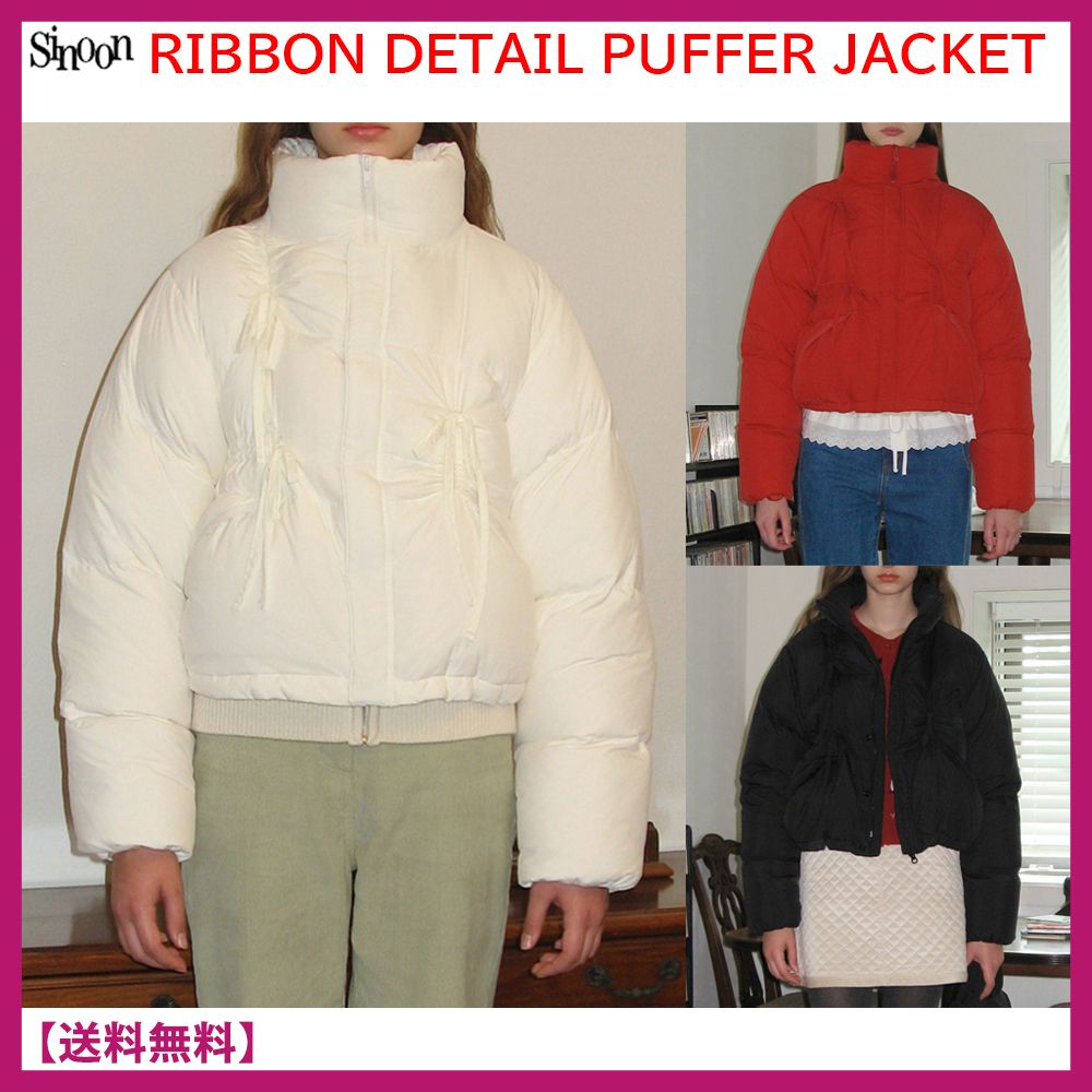 韓国★SINOON★RIBBON DETAIL PUFFER JACKET パファージャケット MUSINSA | SINOON RIBBON DETAIL PUFFER JACKET (BLACK)