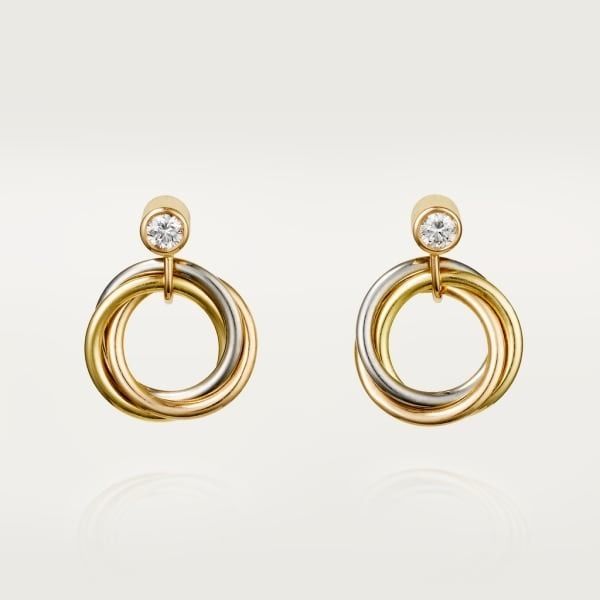 Cartier】Trinity トリニティ ピアス ダイヤ gold すぐ届く