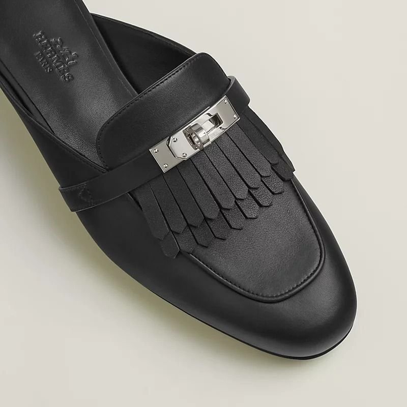 HERMES*Oz*オズ フリンジ付カーフスキンフラットミュール HERMES*Oz*オズ フリンジ付カーフスキンフラットミュール