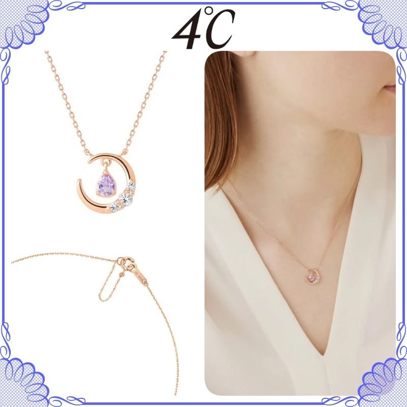 大人気!! 4℃ エターナルシルバー ハート ネックレス (4
