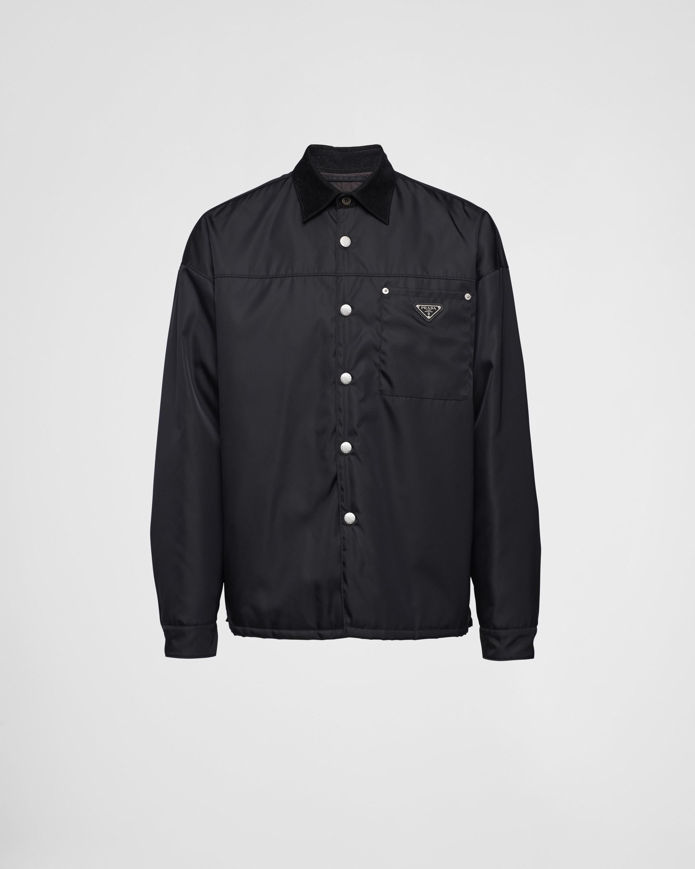 PRADA】プラダ Re-Nylon シャツ ブラック (PRADA/シャツ