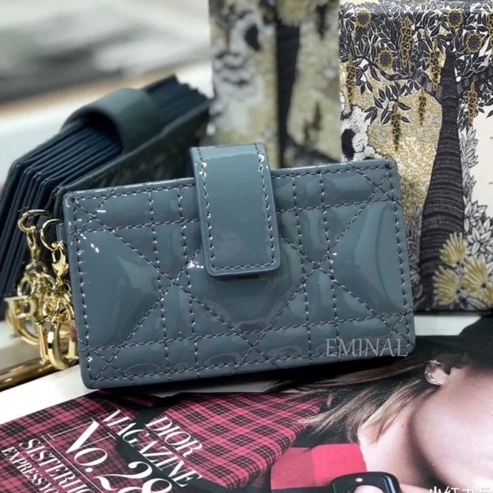DIOR】LADY DIOR カードホルダー ブルー 送料込 (Dior/カード