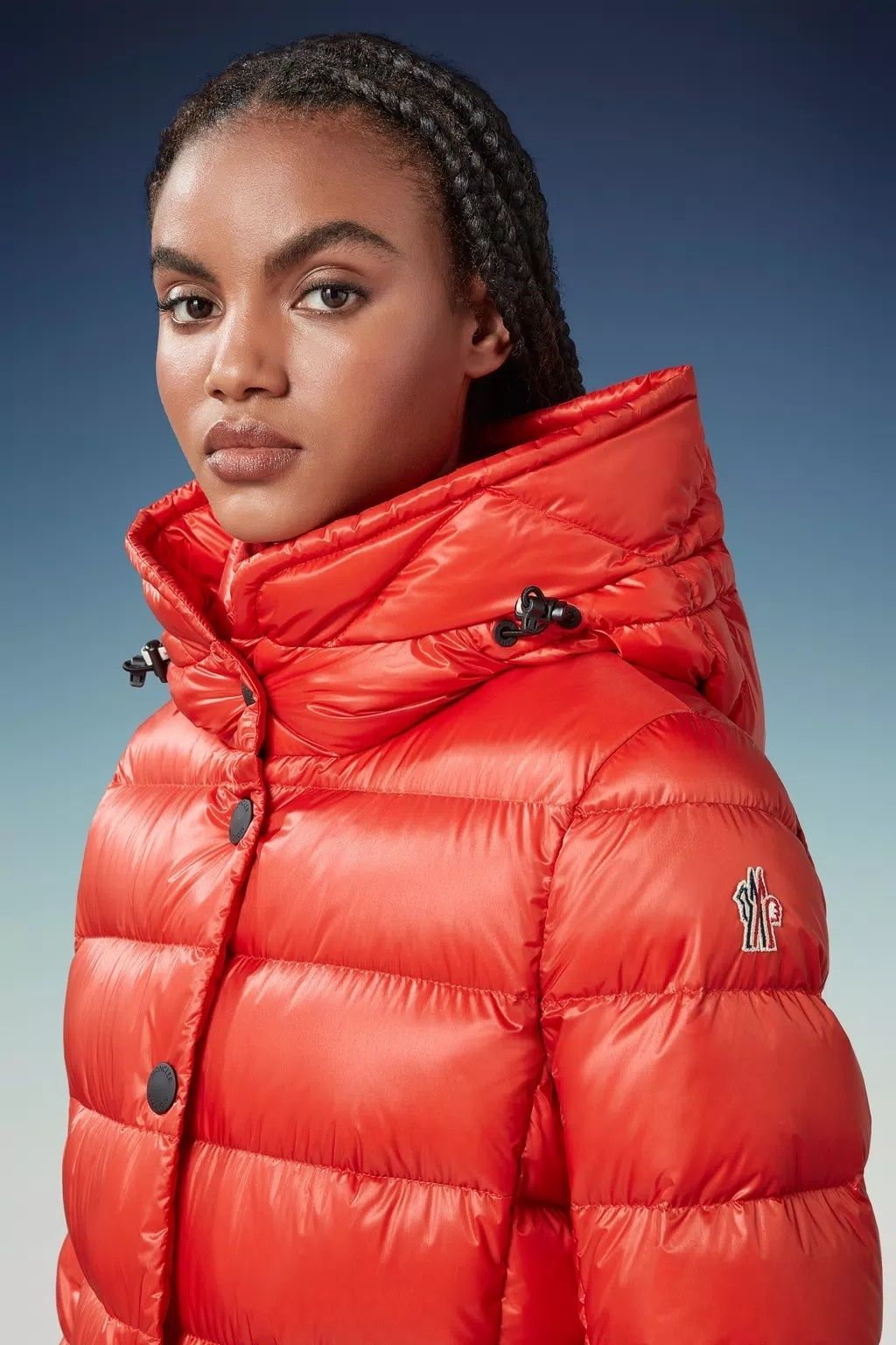 MONCLER】ARMONIQUESショートダウンジャケット ナイロン ロゴ