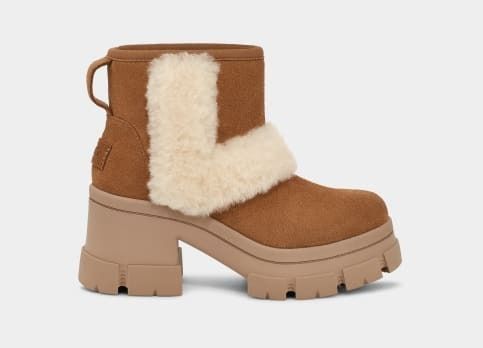 見事な UGG BROOKLYN SUNBURST ムートンブーツ 厚底 22cm 靴