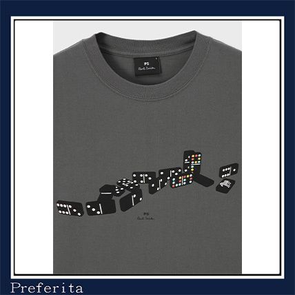 【Paul Smith】長袖Tシャツ Dominosプリント オーガニックコトン Paul Smith】長袖Tシャツ Dominosプリント オーガニックコトン
