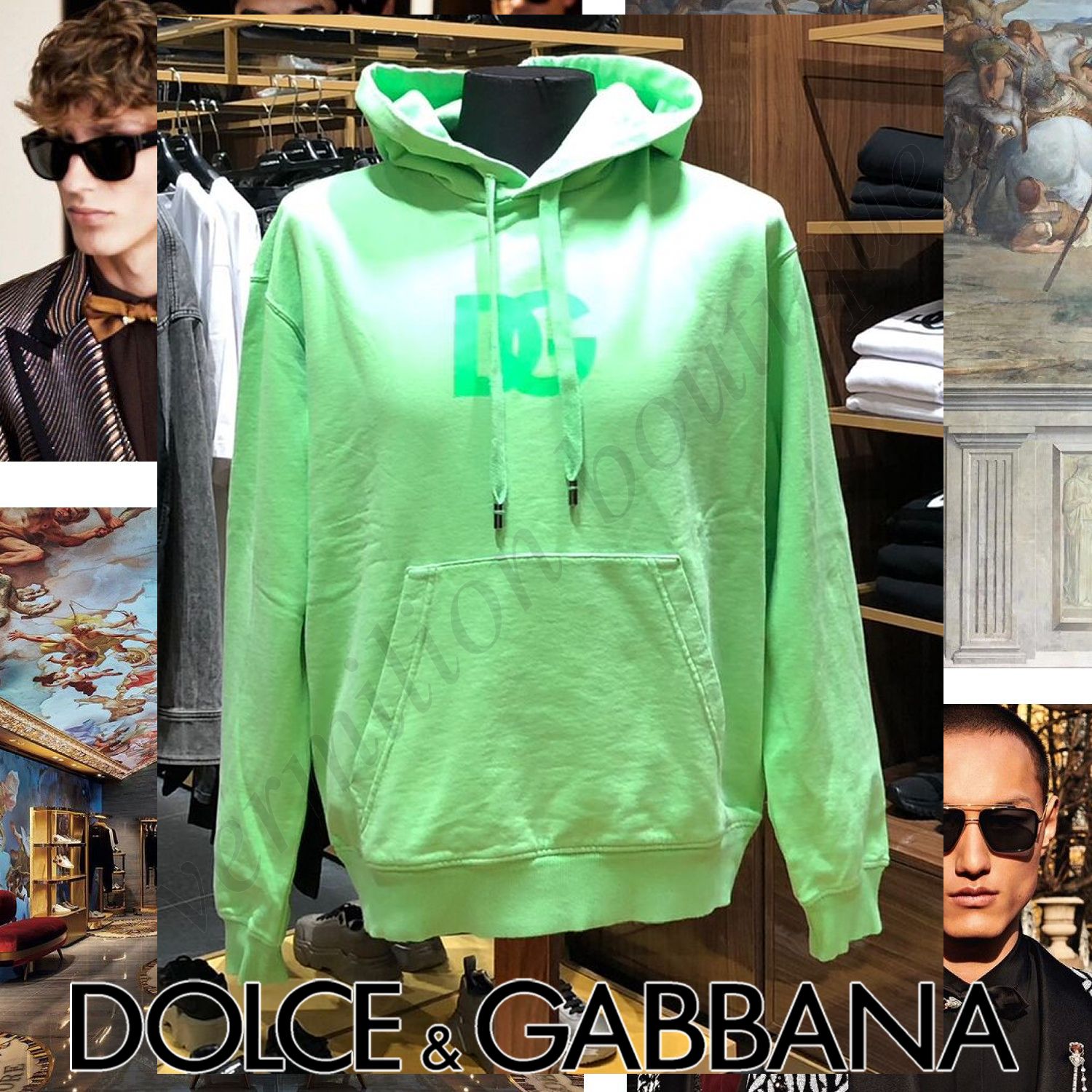 Dolce & Gabbana DGロゴ パーカー グリーン (Dolce & Gabbana
