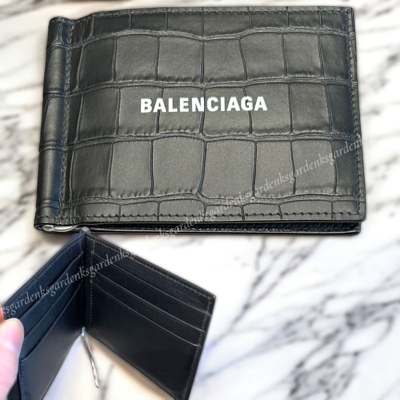 BALENCIAGA クロコ型押し マネークリップ付き財布コメントありがとうございます