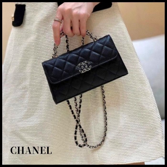 【CHANEL】ジップ フォン ケース ショルダーバッグ スエード ジップ フォン ケース - スエード カーフスキン & シャイニー