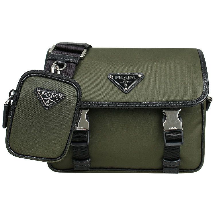 PRADA 23AW ReNylon ポーチ付 三角ロゴ ショルダーバック PRADA 23AW Re Nylon 三角ロゴ ポーチ付き ショルダー/斜めかけ