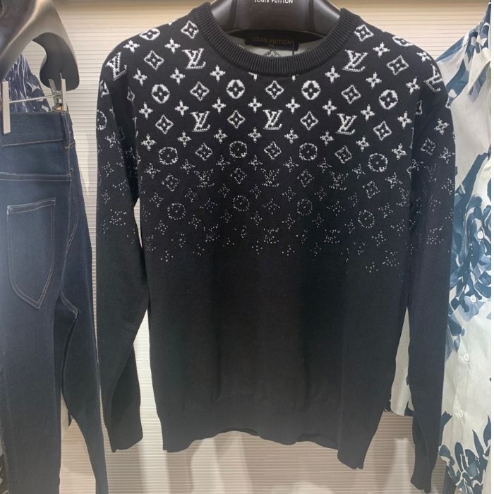 新作【Louis Vuitton】Monogram Gradient Cotton Crew Neck Top