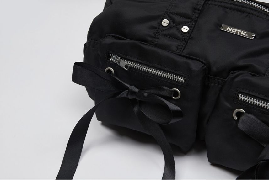 NOT KNOWING】Double Ribbon Cargo Duffle Bag /追跡付 (NOT