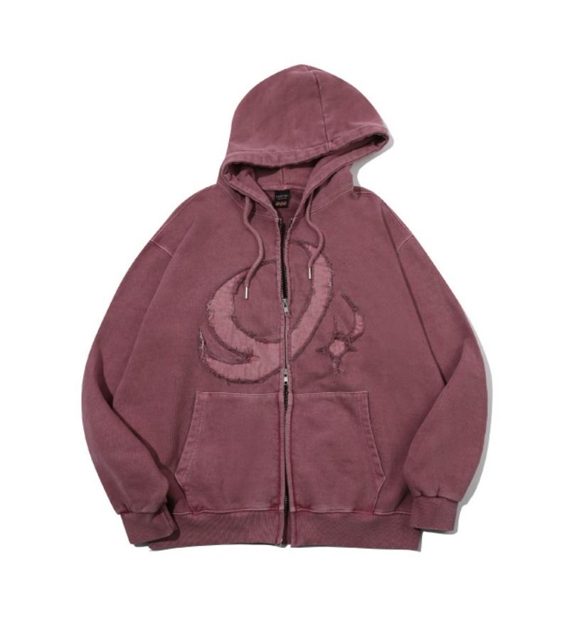 ★COMPAGNO★2WAY CP STAR ピグメント染め フードパーカー ☆関税込☆CPGN STUDIO☆[2-WAY] CP STAR Pigment Hood Zip-Up