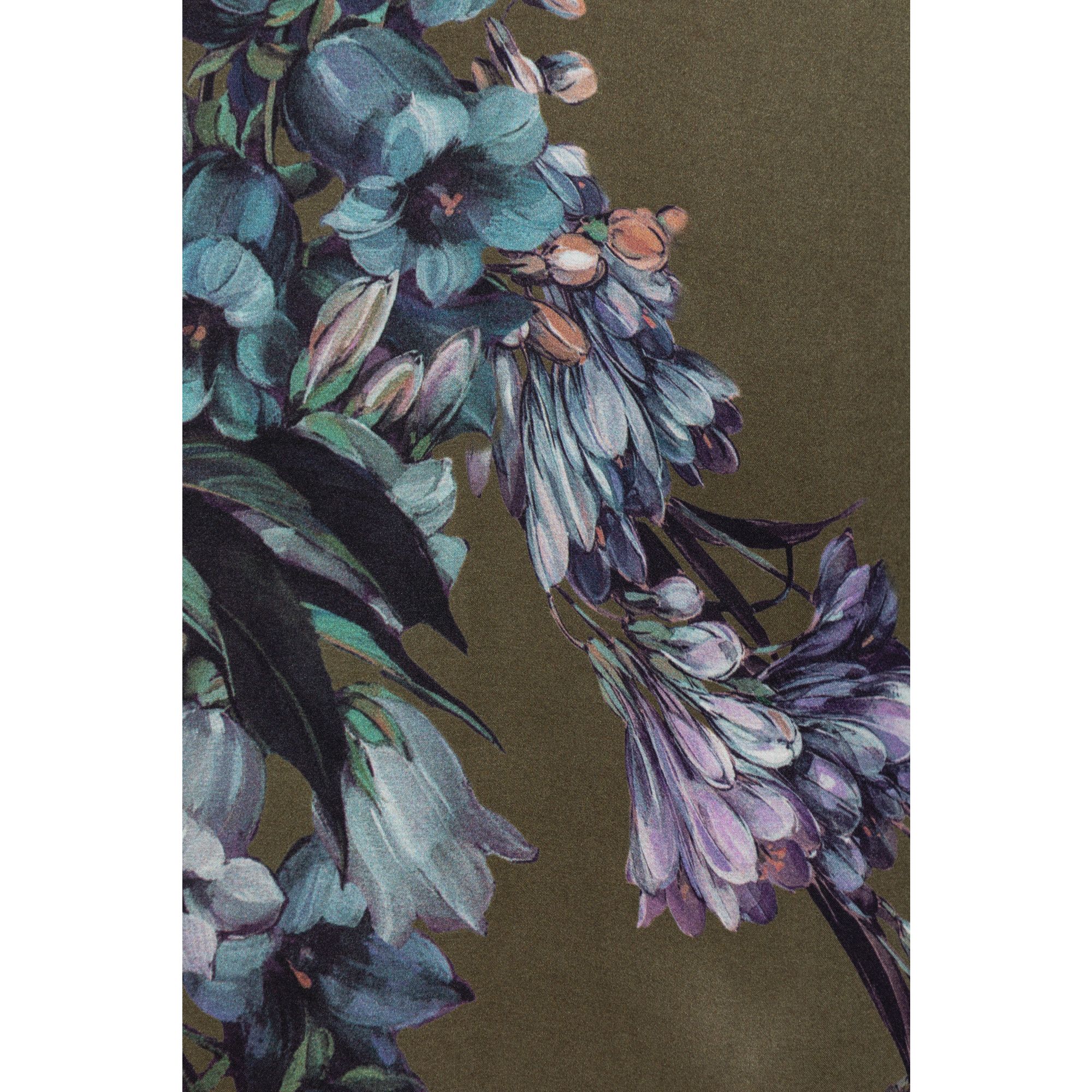 Dries Van Noten フラワープリント ドレス カーキ Dries Van Noten フラワープリント ドレス カーキ (Dries Van