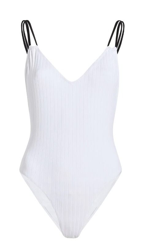 Solid&Striped 水着 ワンピース ホワイトリボン タイ 白 Solid&Striped 水着 ワンピース ホワイトリボン タイ 白 (SOLID