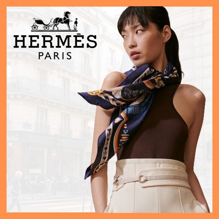 日本発送【HERMES】シルクカレ 90 《アルネ・ドゥ・クール