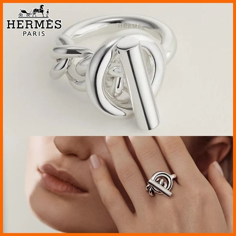 HERMES クロワゼット GM ラージモデル シルバー リング 指輪 (HERMES/指輪・リング) H104587B 00【BUYMA】
