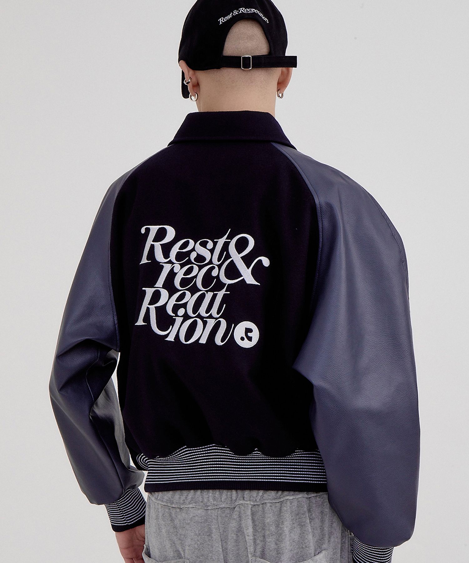 ○REST&RECREATION○RR LOGO WOOL BOMBER JACKET 男女兼用 (Rest