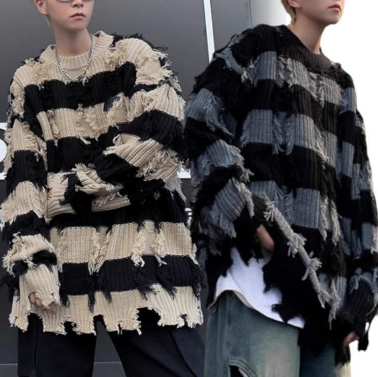 ニット メンズ トップス 韓国系 ボーダー 人気 セーター b13729 a-1-bodr-big-knit_1.jpg