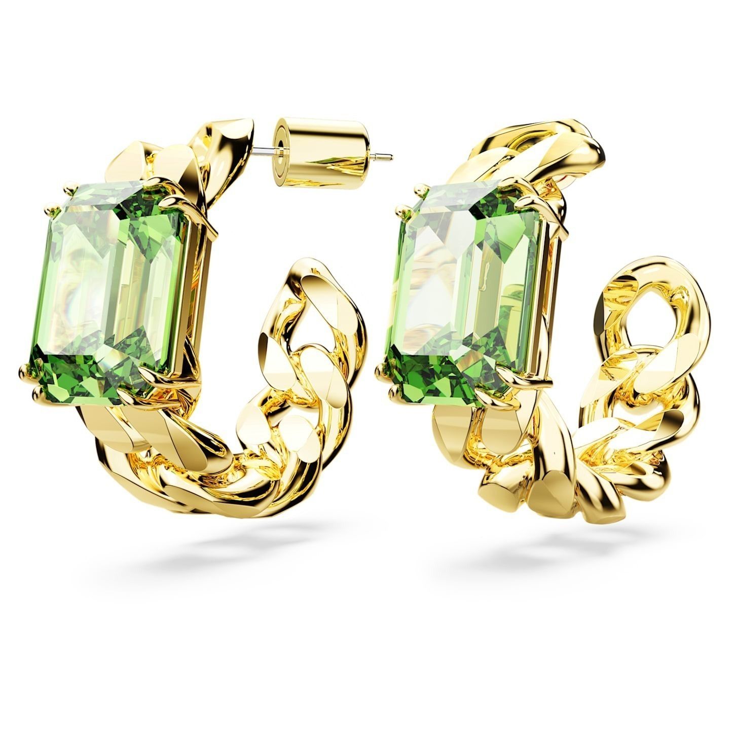 SWAROVSKI スワロフスキー フープピアス グリーン millenia