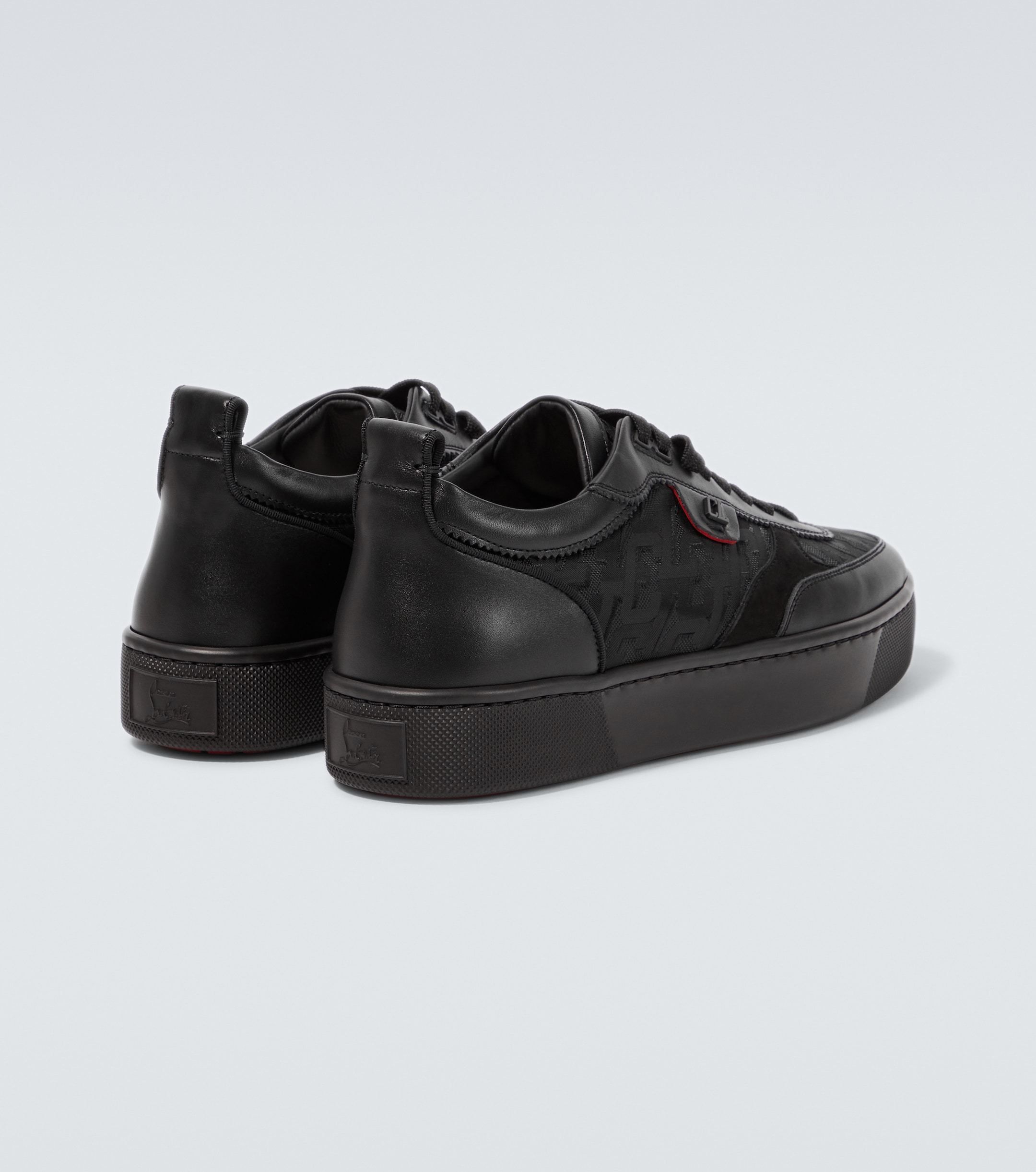 人気*Christian Louboutin/ルブタン*Happyrui レザー スニーカー CHRISTIAN LOUBOUTIN*Happyrui ロートップモノグラムスニーカー