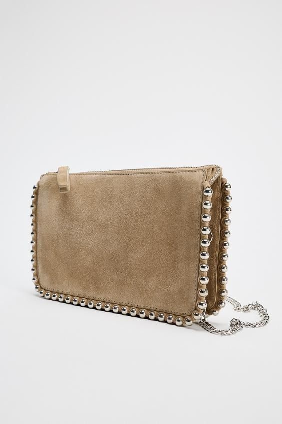 すぐ届く☆スタッズ付きウォレット型ショルダーバッグ (ZARA