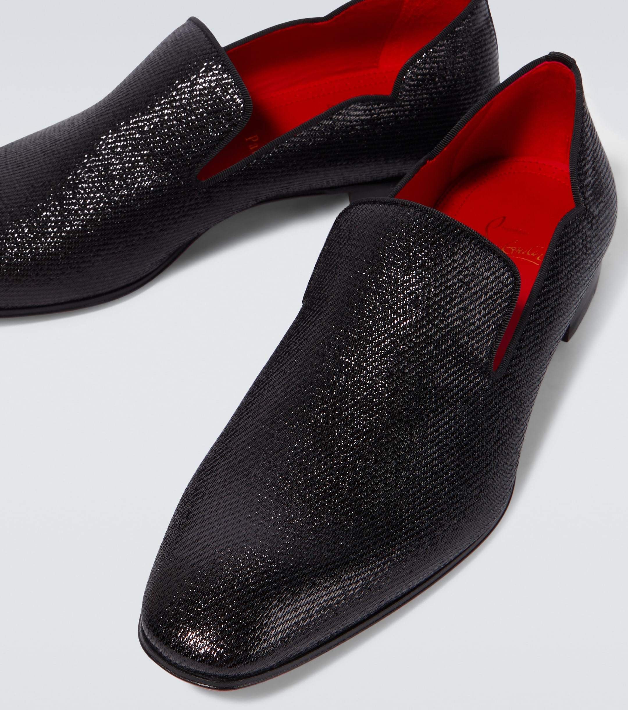 Christian Louboutin*Dandy Chick ブラックジャカードローファー Christian Louboutin*Dandy Chick ブラックジャカードローファー
