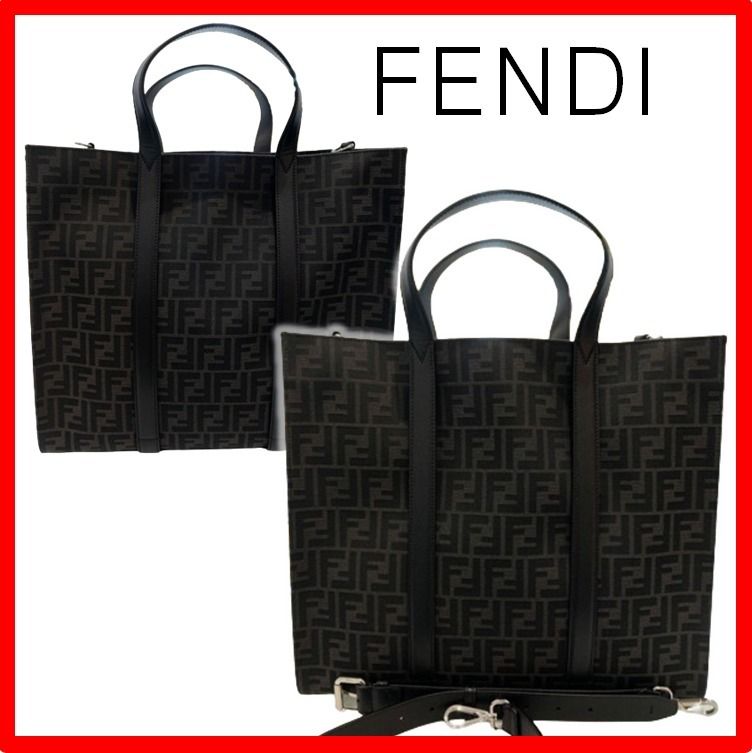 Fendi FFロゴ トートバッグ ブラウン・ブラック