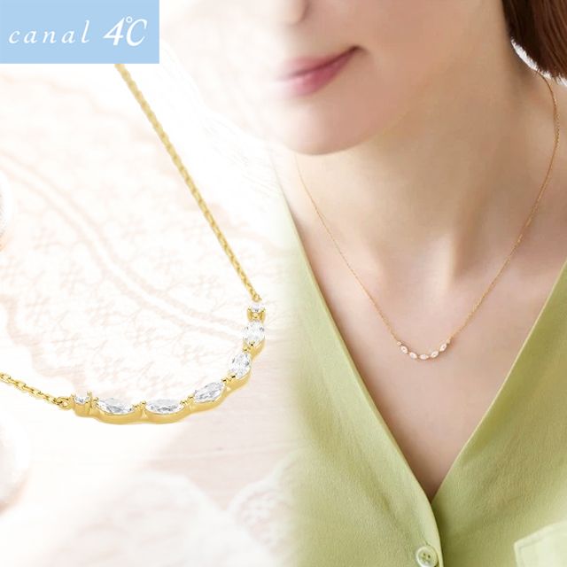 国内発送☆canal 4℃月モチーフシルバーネックレス 送料関税無料 すぐ届く☆canal 4℃ 月と星のシルバーネックレス 送料関税無料