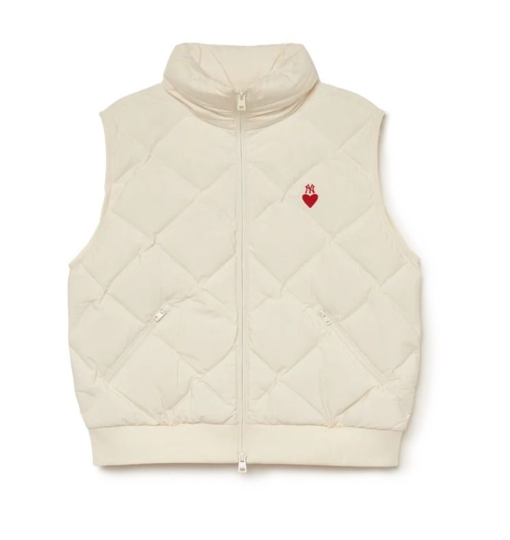 ☆韓国の人気☆【MLB】☆W's Heart Padding Ves.t☆ ☆韓国の人気☆【MLB】☆W's Heart Padding Ves.t☆ (MLB Korea