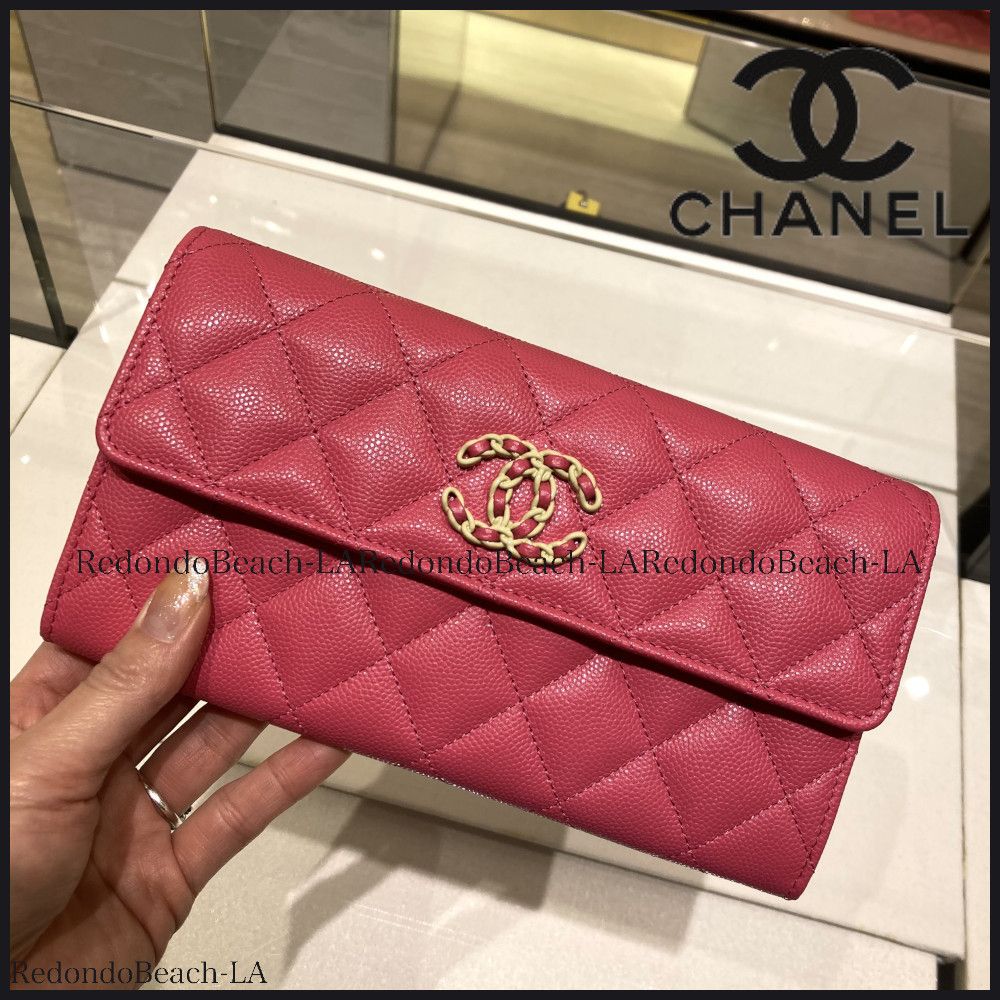 【カード収納力抜群】CHANEL 長財布 キャビアスキン 190825-2.jpg