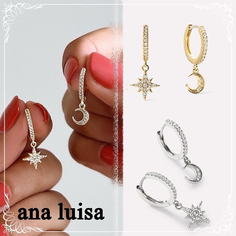 ana luisa*三日月&星 ハギーフープピアス*送料込み* (ana luisa