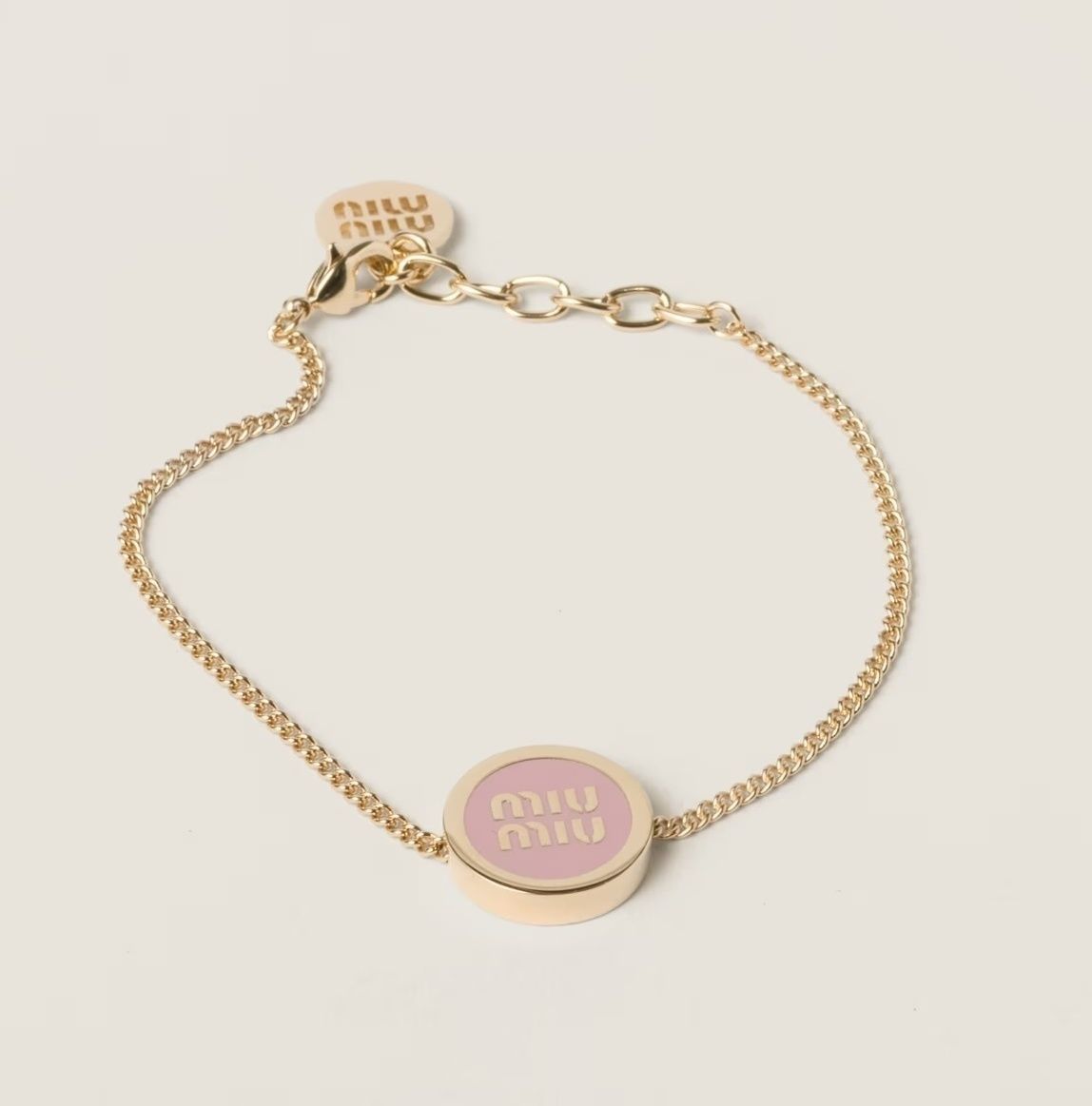 MiuMiu エナメルメタル ブレスレット オーキッドピンク (MiuMiu