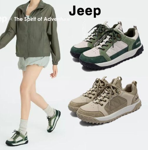 レザーJEEP(ジープ)ダッドスニーカーレディース通気厚底 レザーJEEP(ジープ)ダッドスニーカーレディース厚底 (JEEP CHINA