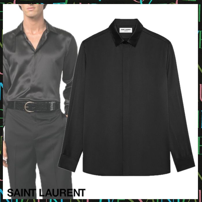 Saint Laurent サンローラン リバースTシャツ ネイビー M - メルカリ