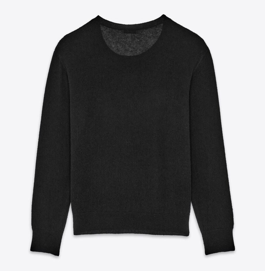 SAINT LAURENT カシミア ニット セーター Saint Laurent 24SS《セーター》カシミヤ/シルク ブラック 直営