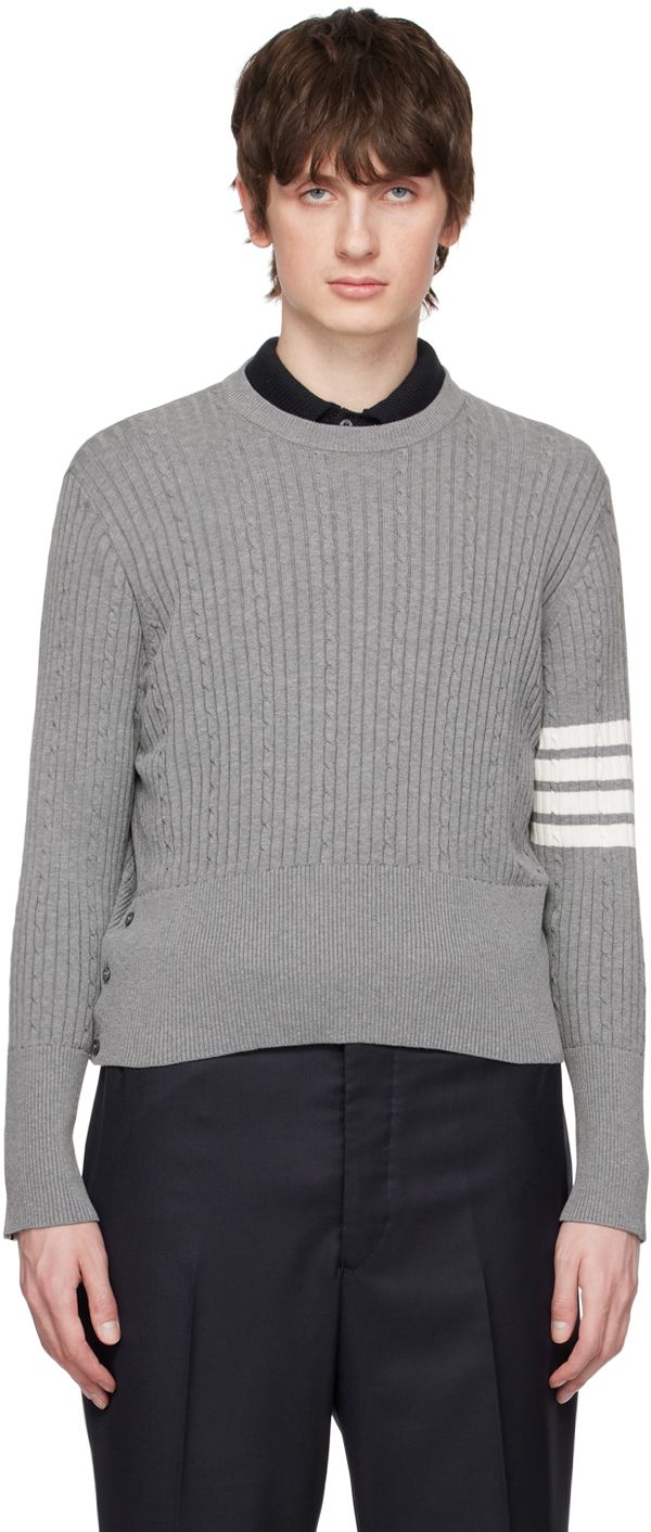 今季ブランド THOM BROWNE グレー セーター 長袖 トップス