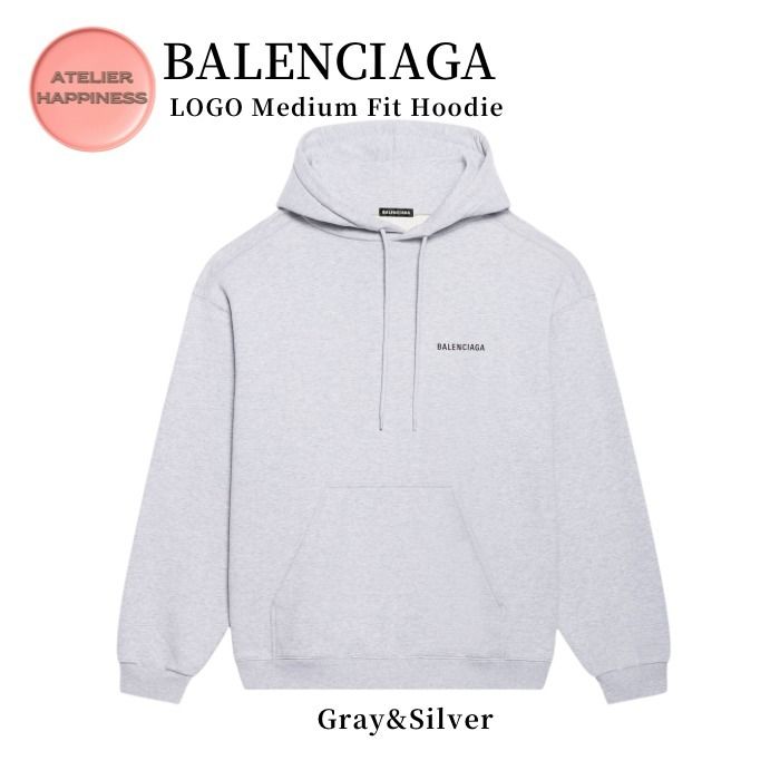 BALENCIAGA】Logo ミディアムフィットフーディー (BALENCIAGA