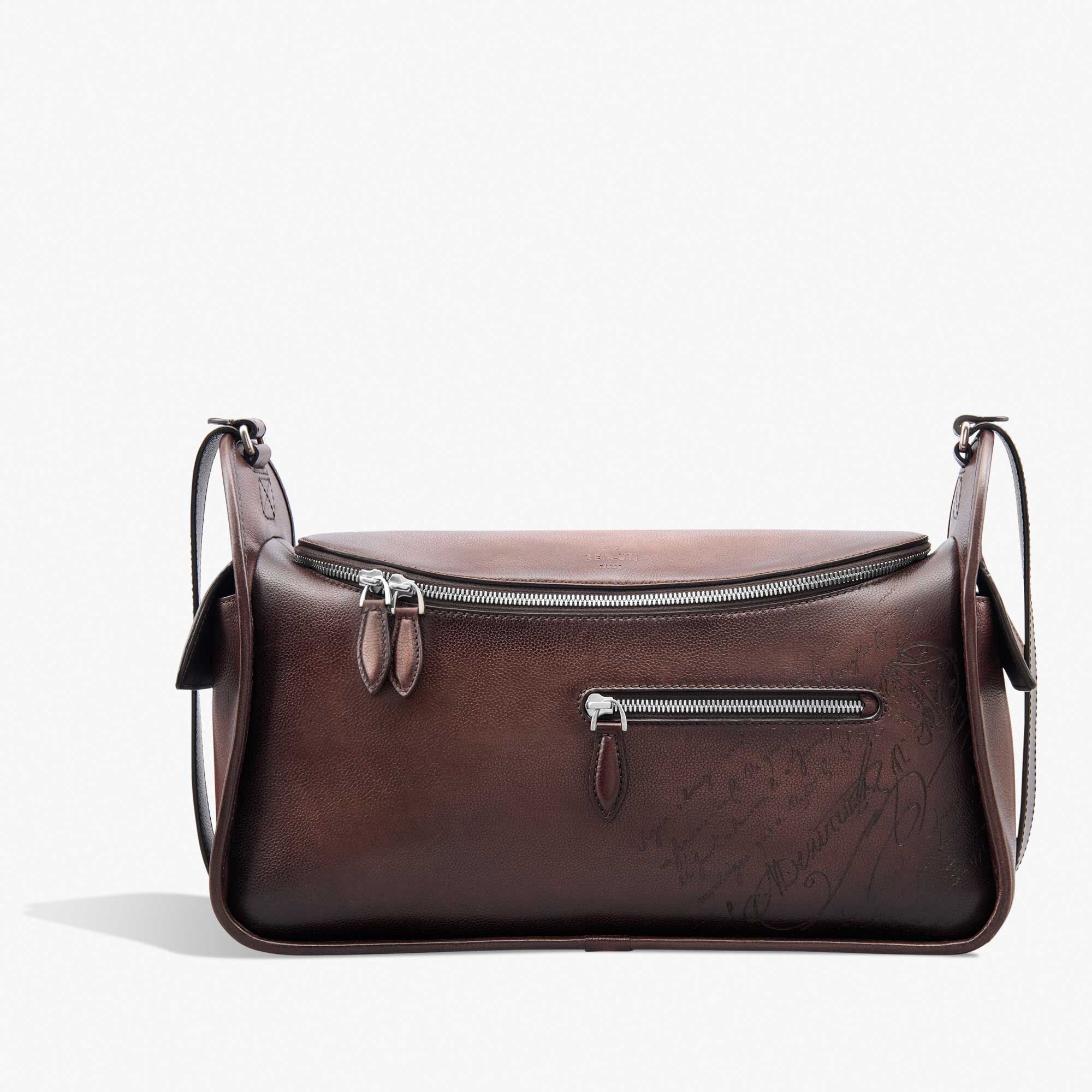 BERLUTI ベルルッティ Barrel スクリット メッセンジャーバッグ BERLUTI】バレルバッグ スクリット レザー メッセンジャー