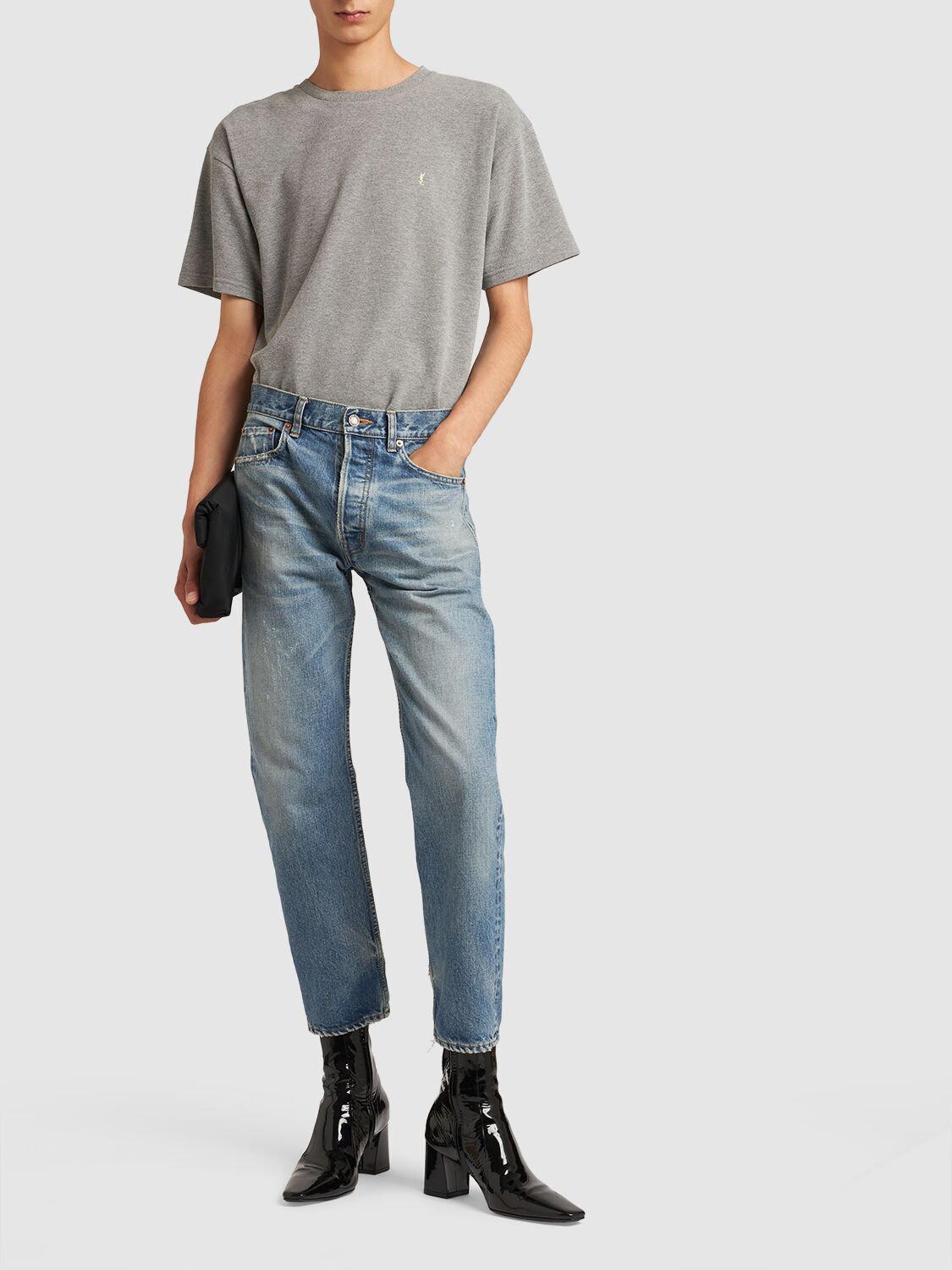 エレガント【SAINT LAURENT】ミックコットンデニムジーンズ 23AW