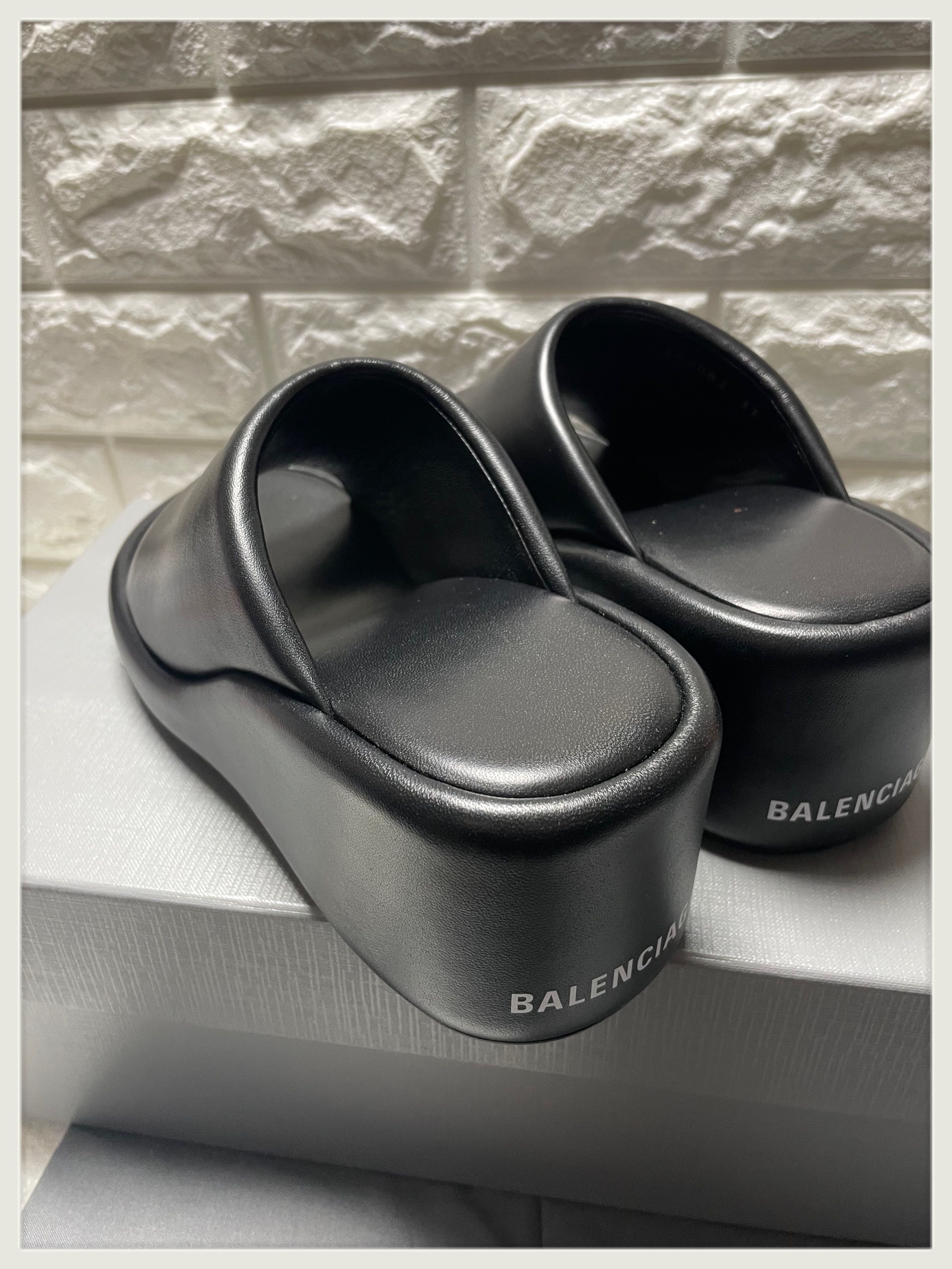 BALENCIAGA ライズ プラットフォーム レザーサンダル 50 BALENCIAGA ライズ プラットフォーム レザーサンダル 50