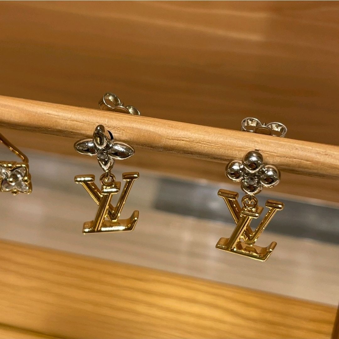 LOUIS VUITTON ルイ ヴィトン M01287 ピアス パンダントLV アイ