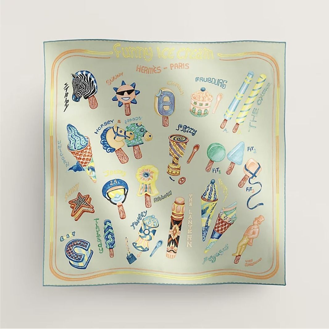 Funny Ice Cream scarf 70 | Hermès USA