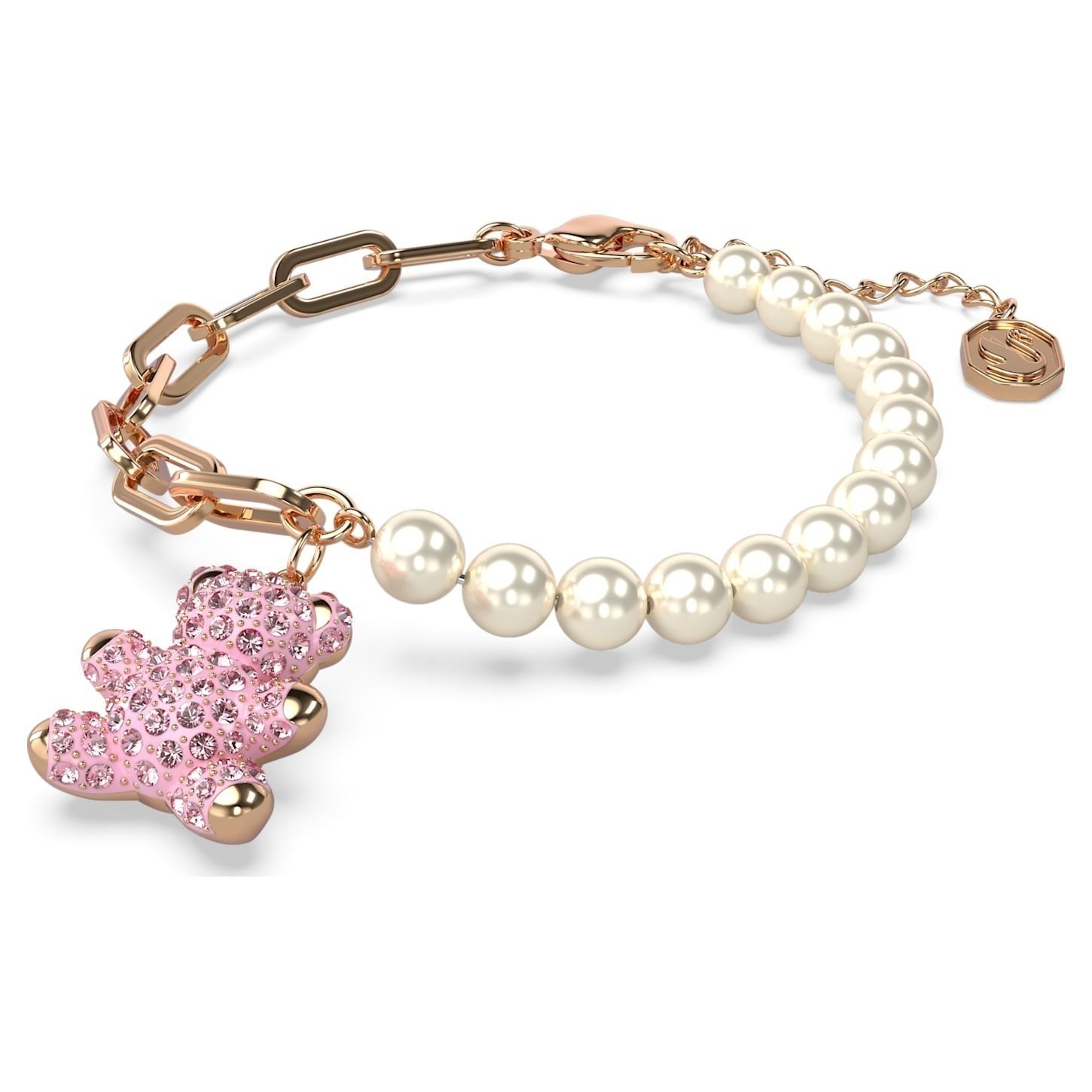【Swarovski】Teddy ブレスレット 純正箱付き SWAROVSKI スワロフスキー Teddy パールブレス 追跡送料関税込