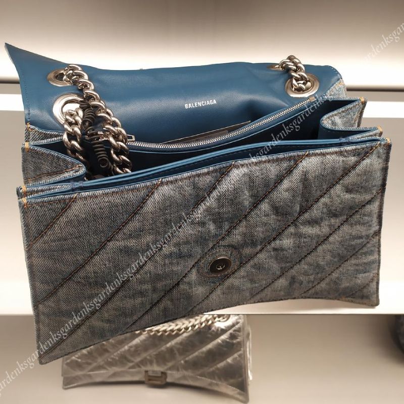 直営店☆BALENCIAGA☆ CRUSH キルトデニム ショルダーバッグ BALENCIAGA/バレンシアガ】からCRUSHキルト仕上げスモール