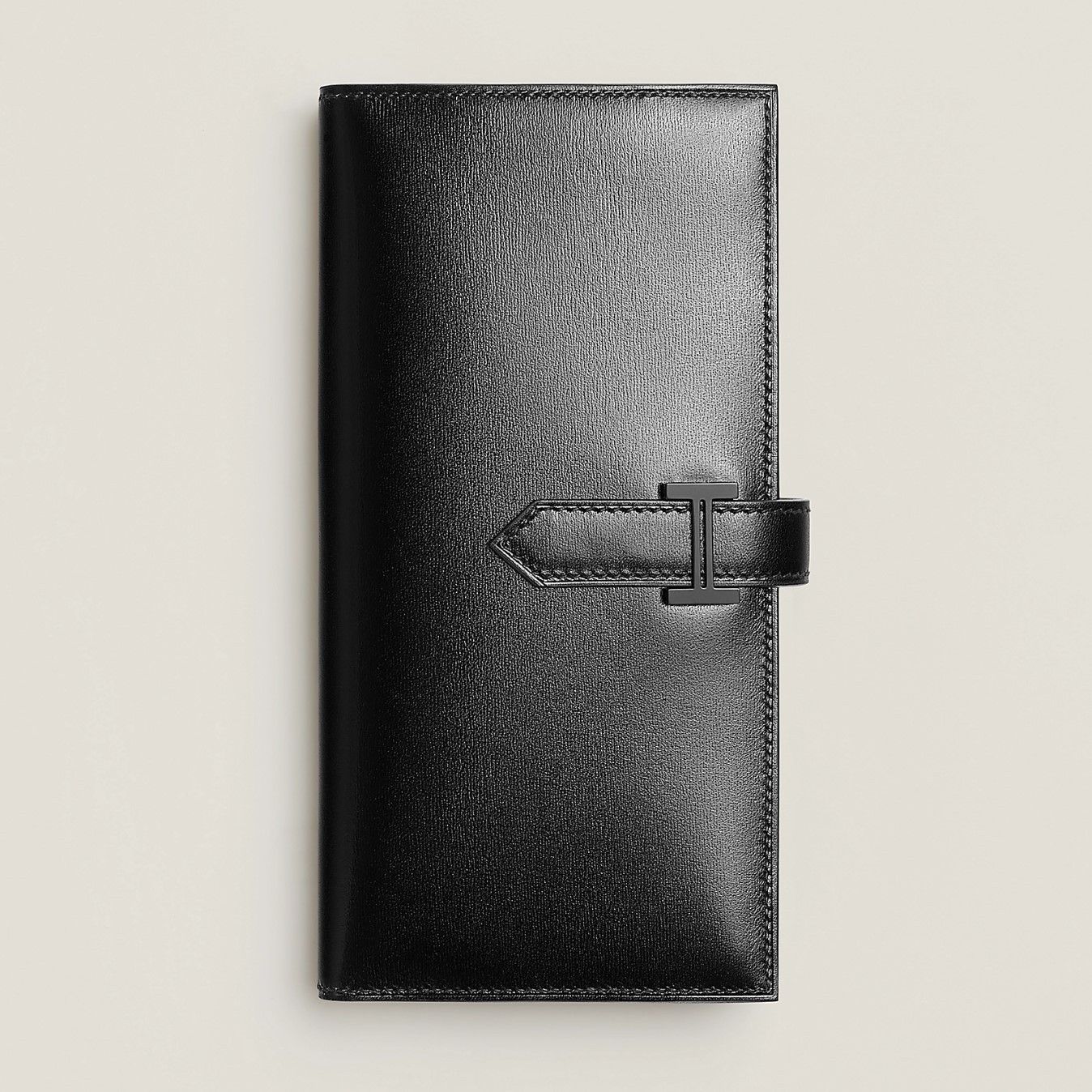 シックなオールブラック☆/ギフトに】HERMES 長財布 (HERMES/長