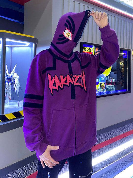 Kakazzy】Full Zip Hoodie Purple (パーカー・フーディ