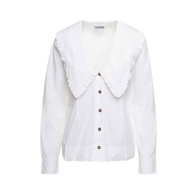 ☆GANNI☆ コットン ピーターパンカラー ブラウス (Ganni