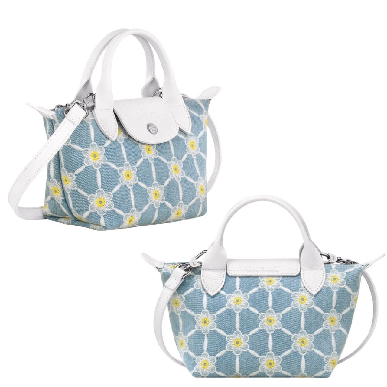 2024*限定【国内発送】Longchamp*花柄刺繍 bag xs (Longchamp